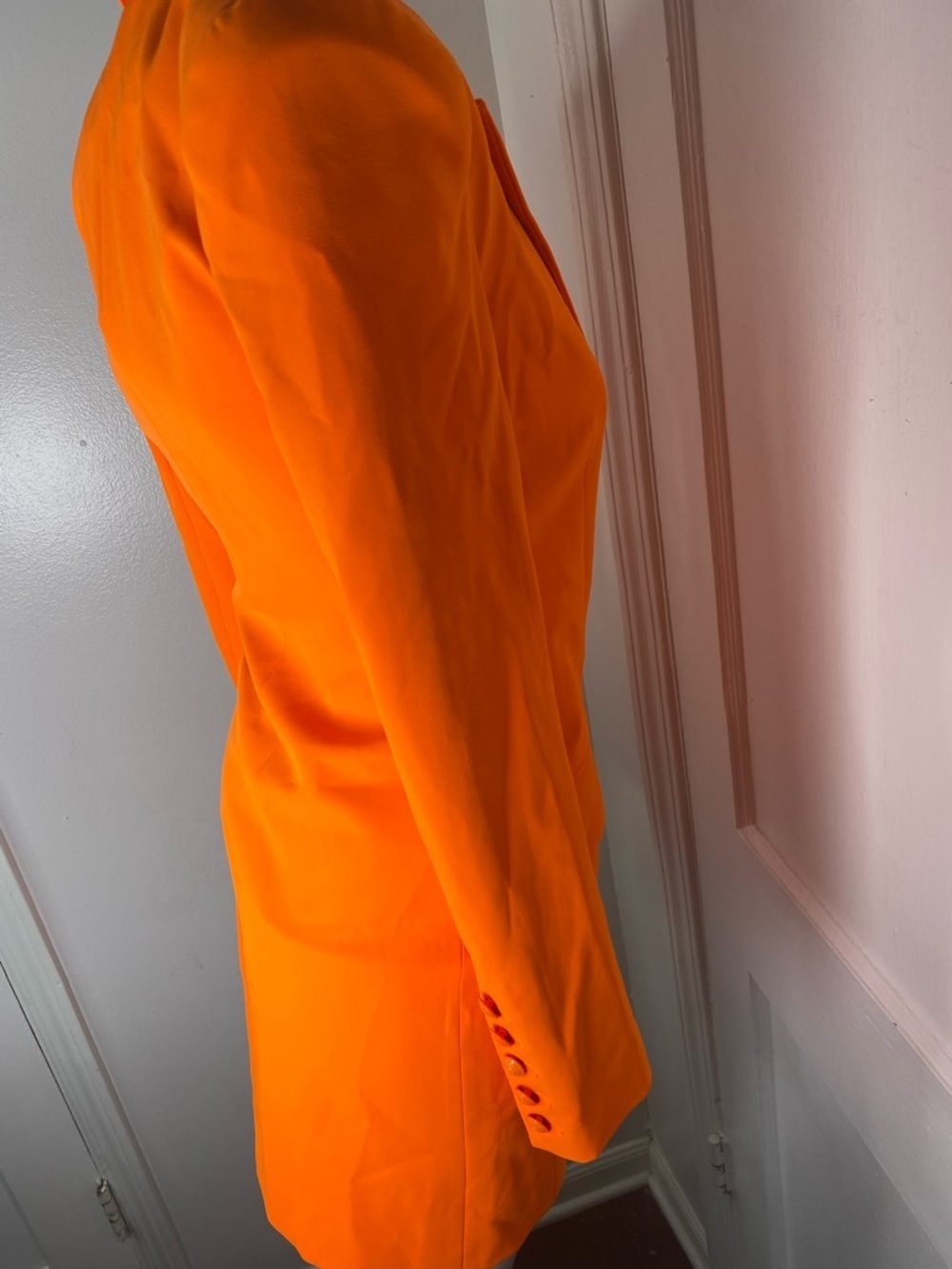 L'AGENCE NWT Marlee Vibrant Orange Tailored Blazer Dress - Picture 11 of 14